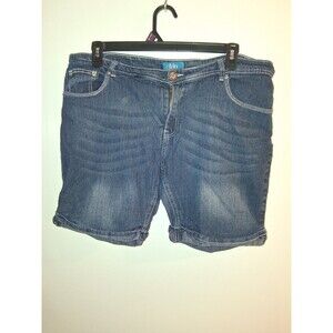 Dkin Medium Denim Cuffed Shorts Sz 20W